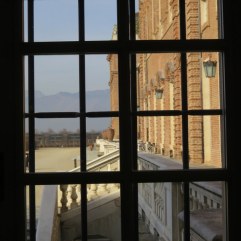La Venaria Reale - view from the main palazzo toward the mountains.