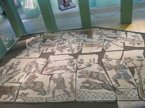 Huge resconstructed mosaic floor at Centrale Montemartini. 